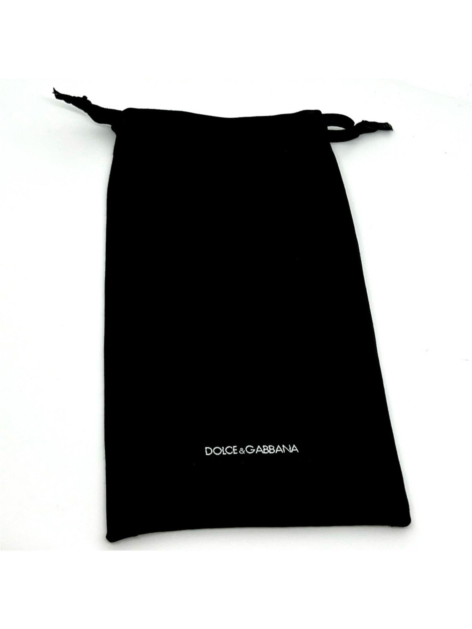 Dolce&Gabbana Black Microfiber Drawstring Bag
